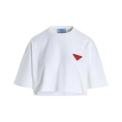 PRADA Белый Женские Короткие Топы