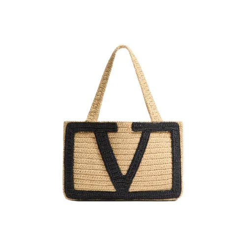 Valentino Рафия Тоут Сумка Сумка для покупок Сумка Сумка через плечо Средняя Женская Натуральная