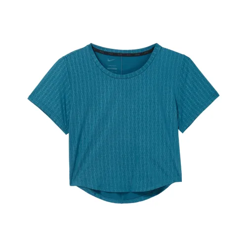 NIKE Синий Женские Короткие Топы