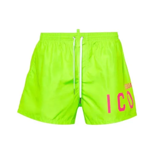 DSQUARED 2 SS24 Пляжные шорты Мужские Неоновый зеленый