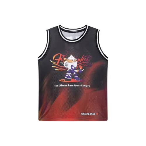 FireMonkey Черный Унисекс Баскетбольная Джерси