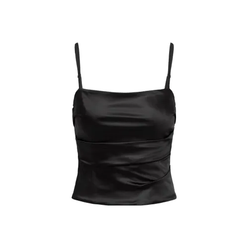 ARITZIA WILFRED Cinema Satin Топ Майка Женская Черный