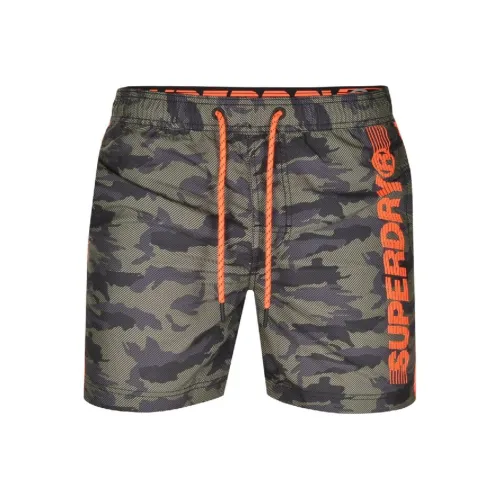 SUPERDRY Зеленые Мужские Повседневные Шорты