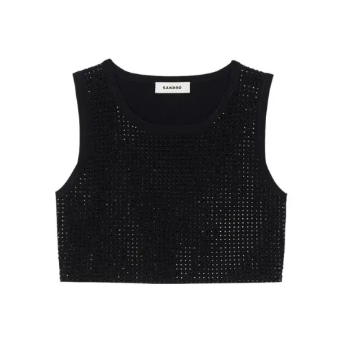 SANDRO Черные Женские Майки