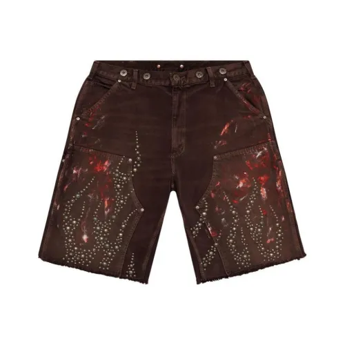 Hellstar FW24 Джинсовые шорты Мужские Коричневые