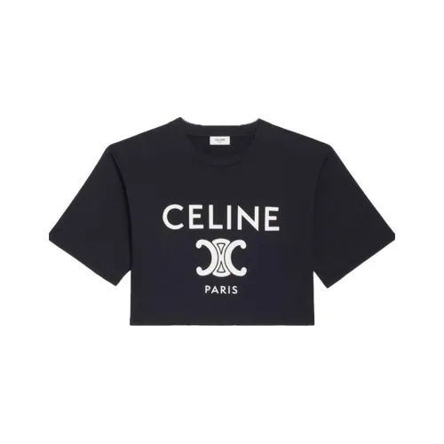 CELINE SS22 CROP TOP Женский Черный
