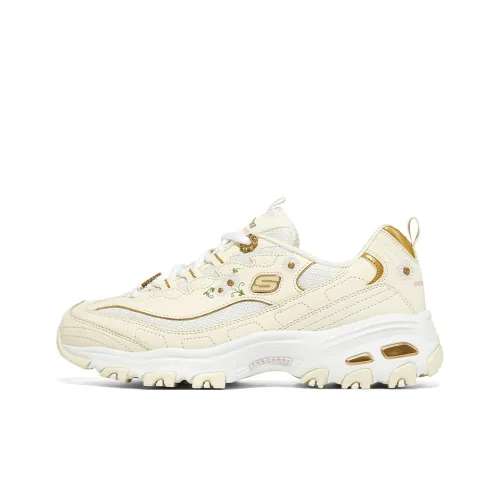 Skechers D'LITES 1,0 Low Топ Толстая подошва Кроссовки Женские Бежевые