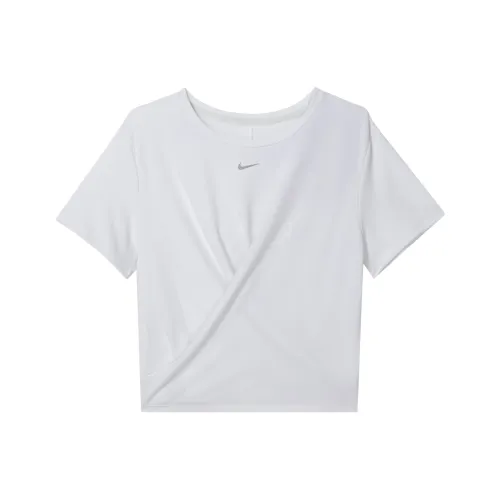 NIKE Dri Fit Белый Женские Короткие Топы