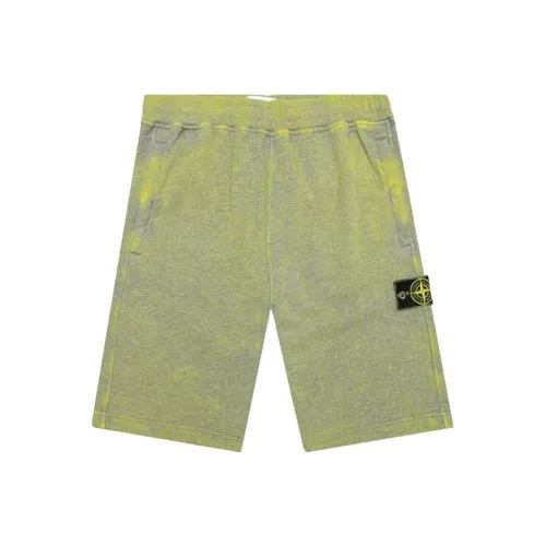 Stone Island Желто-зеленые мужские спортивные шорты
