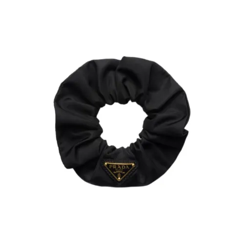 PRADA Эмаль Металл Переработанный нейлон Переработанный полиамид Резинка для волос Унисекс Черный