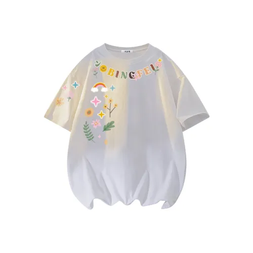 Ice Flying Т-рубашка с рукавом спущенный плечевой ремень женская