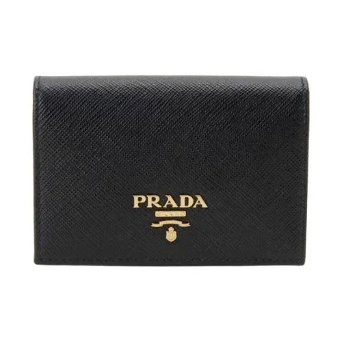 PRADA Кожа Держатель для карт Держатель для карт Стандартный Мужской Черный