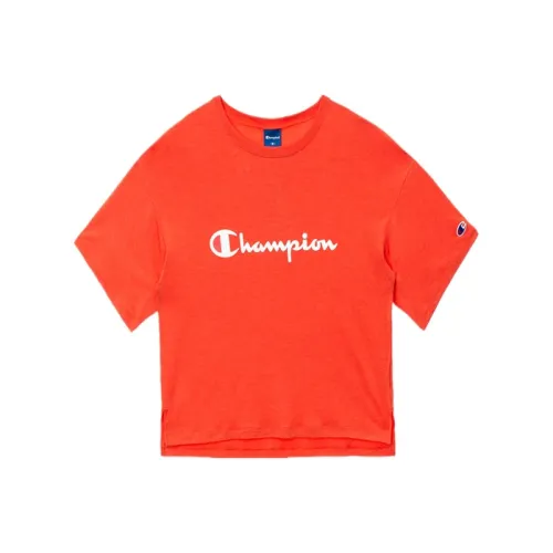 Champion Straight Fit T-Shirt Японская версия Женская Красная