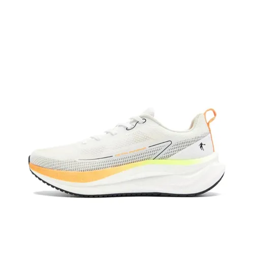 QIAODAN Амортизация Дышащий Легкий Низкий Топ Повседневные Беговые Кроссовки Мужские Белый Оранжевый