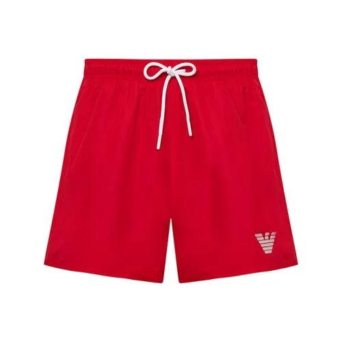 EMPORIO ARMANI SS24 Пляжные шорты Мужские Красные