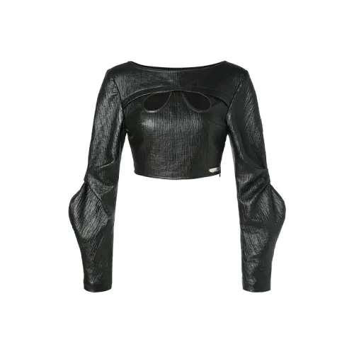 RAY BURST Длинный рукав Т-рубашка Женская Черная