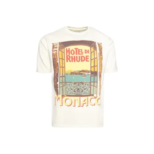 RHUDE T-Shirt Мужская Винтаж Белый