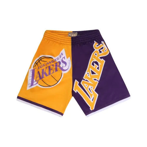 MITCHELL NESS Баскетбольные шорты Мужские Фиолетовый Золото