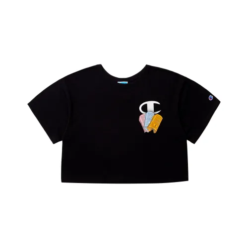 Champion X Hasbro Черные Женские Короткие Топы