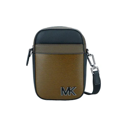 MICHAEL KORS Hudson Чехол для телефона из коровьей кожи Сумка через плечо Мужская Чисто черный