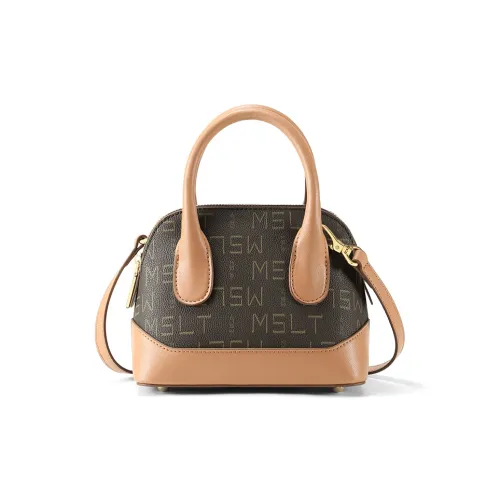 MashaLanti PVC Синтетическая кожа Сумка через плечо Одно плечо Женская Кофейно-чайный коричневый