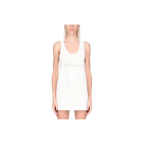 RICK OWENS Сливочный Женские Майки