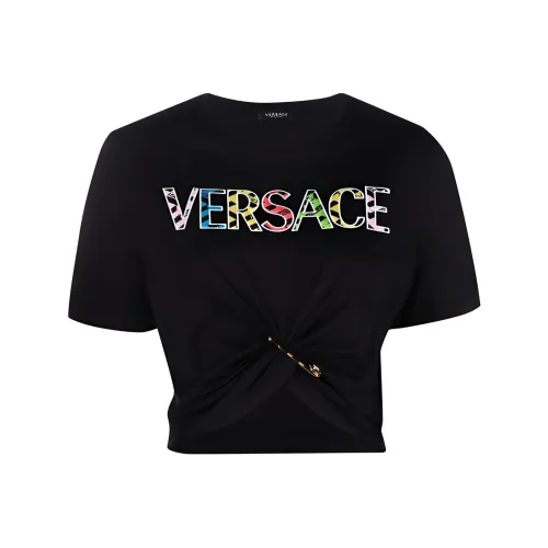 VERSACE SS22 КРОП ТОП Женский Черный