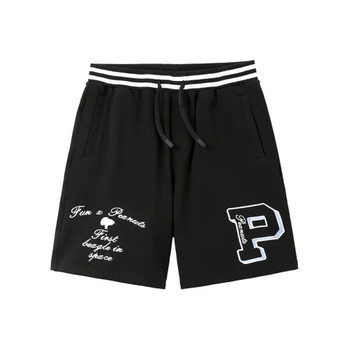 FUN X Snoopy Повседневные шорты Унисекс Черный