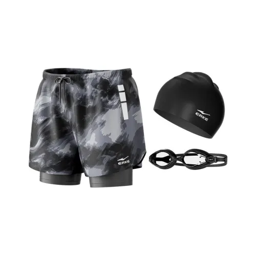 Erke Чернила Плавки+Шапки & Кепки+Очки для плавания Мужские Плавательные принадлежности