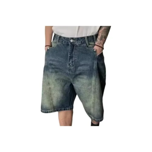 DUATOGE Джинсовые шорты Мужские Винтажные синие