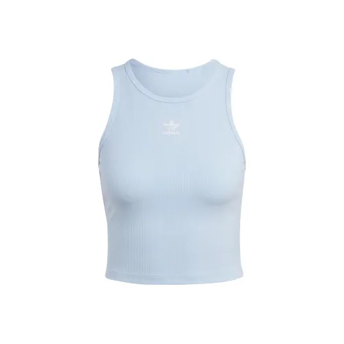 Adidas Originals RIB TANK Топ Женский Светло-Розовый Синий