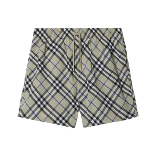 Burberry SS24 Пляжные шорты Мужские Моховый зеленый