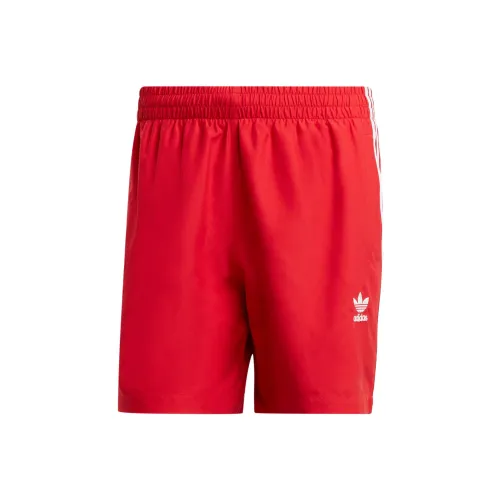 Adidas Originals ADICOLOR 3 Полосы Плавание Шорты Плавки Мужской Красный