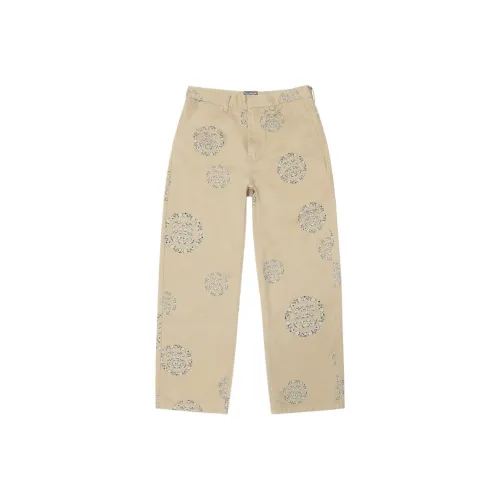 Stussy DENIM TEARS Co Бренд Повседневные брюки Унисекс Хаки