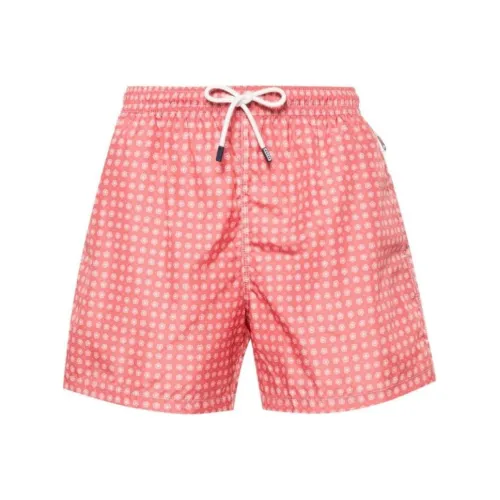 FEDELI Пляжные шорты Мужские Кораллово-красный