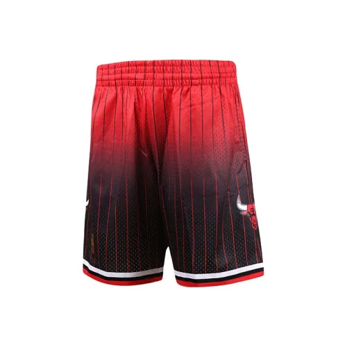 Mitchell Ness Черно-красные Шорты для баскетбола для мужчин
