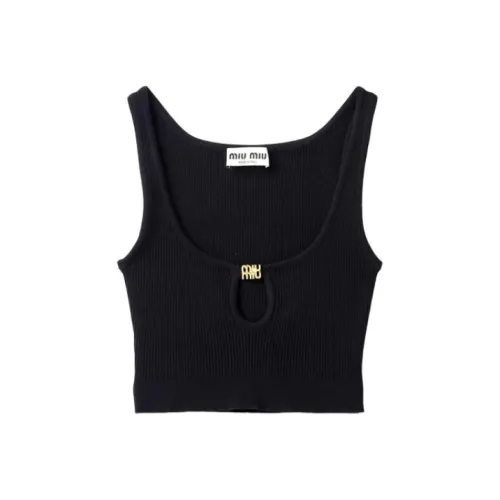 MIU MIU SS24 Майка Женская Черная