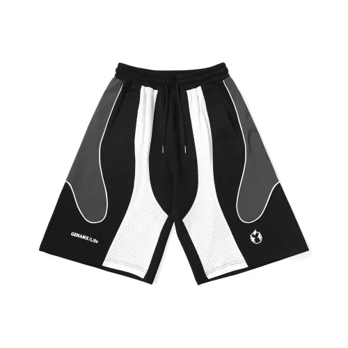 GENANX Черные Унисекс Повседневные шорты