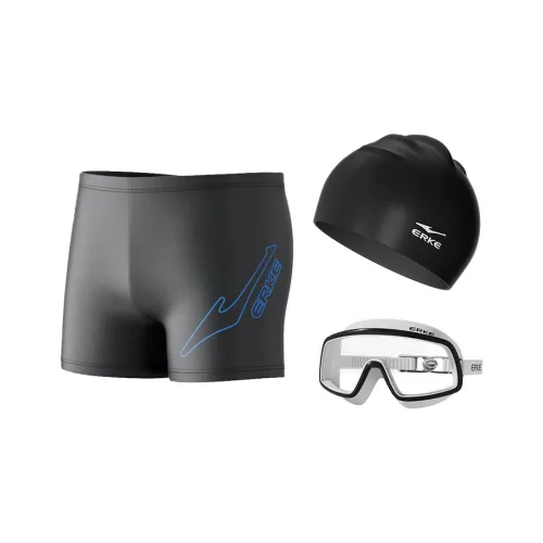 Erke Плавательные шорты Мужские большой размер комплект из трех предметов черный