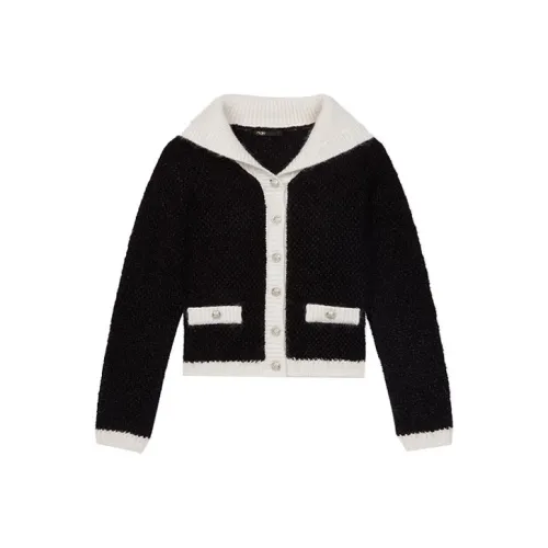 Maje FW21 Облегающий Трикотаж Женский Черный