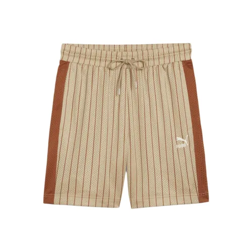 PUMA T7 Повседневные шорты Мужские Коричневые