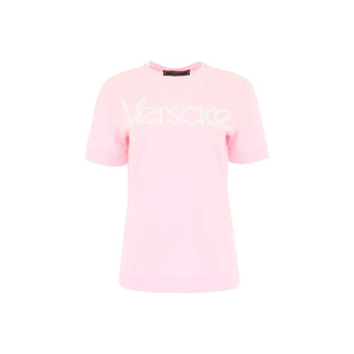 VERSACE Стандартная футболка женская розовая