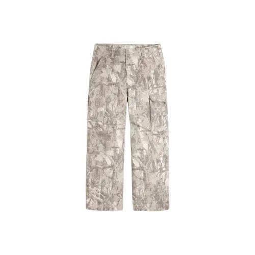 Hollister Карго Брюки Мужские Белый Камуфляж