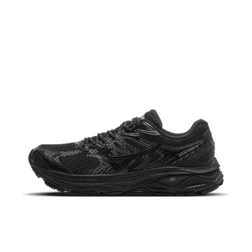Кроссовки для бега Mizuno Racer V2, низкий топ, черный/серебристый, унисекс