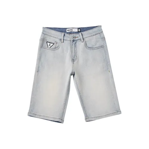 HIPANDA Джинсовые шорты Мужские Желтый Грязь