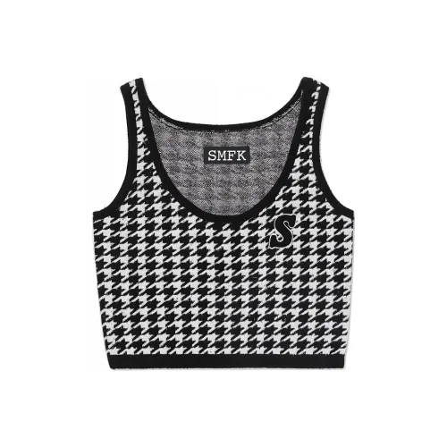 SMFK Черный Гусиная лапка Женские Майки