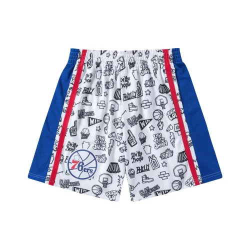 Mitchell Ness Белые Шорты для баскетбола для мужчин