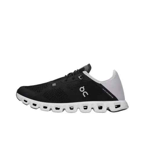 On Cloud 5 Берег Slip-Resistant Abrasion-Resistant Low-Top Беговые кроссовки Женские Черный