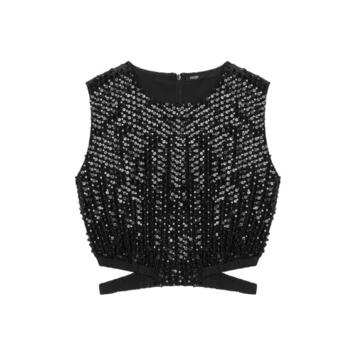 Maje Черный Женские Короткие Топы
