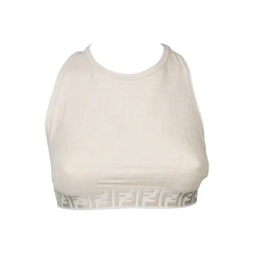 FENDI FW22 Майка Женская Бежевая